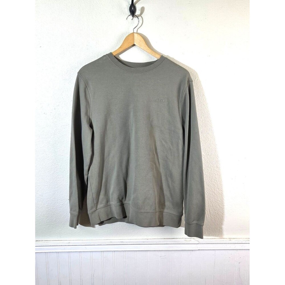 Hurley Crewneck Sweatshirt Mens M Gray Olive Cotton Blend Pullover Casual